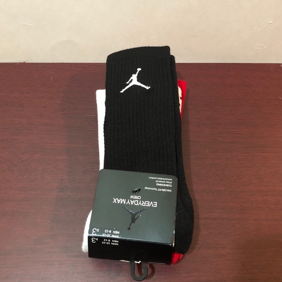 Jordan Everyday Max, 3 Pack Crew Socks, Large - Picture 8 of 13